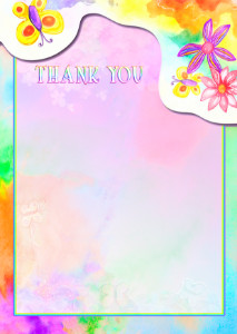 Thank You Card template «Young artist»