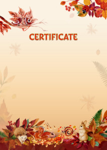 
Certificate template «Autumn games»