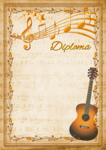 Diploma template «Guitar»