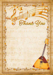 Thank You Card template «Balalaika»