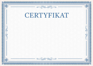 Szablon certyfikatu #435