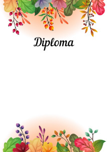 Modello di Diploma «Fiaba d'autunno»