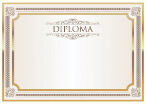 Diploma template «Shine»