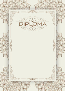 Diploma template «Vintage summer»