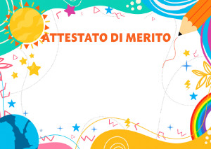 Modello di Attestato di merito #445