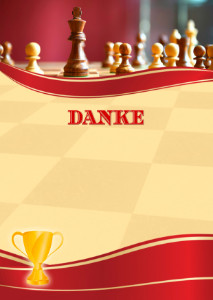 Vorlage einer Dankurkunde «Schachspiel»