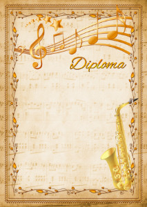 Diploma template «Saxophone»