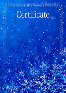 
Certificate template «Winter»