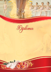 Diploma template «Ballet school»