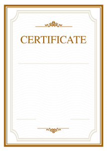 
Certificate template «Open space»