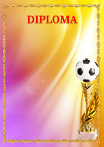 Diploma template «Football»