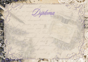 Diploma template «Lavender»