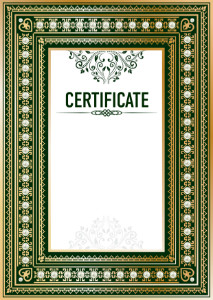
Certificate template «Renaissance»