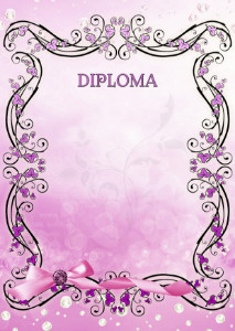 Diploma template «Lilac vintage»