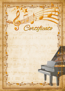 Modello di Certificato «Pianoforte a coda»