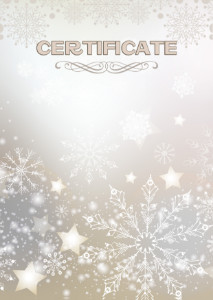 
Certificate template «Snowflakes»