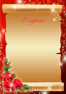 
Certificate template «Feast»