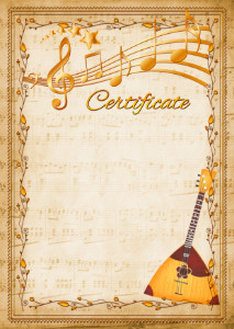 
Certificate template «Balalaika»