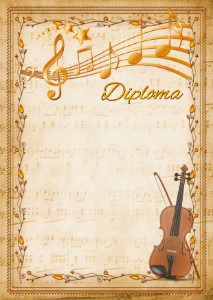 Modello di Diploma «Violino»