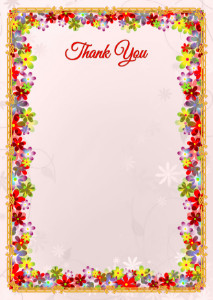 Thank You Card template «Spring flowers»