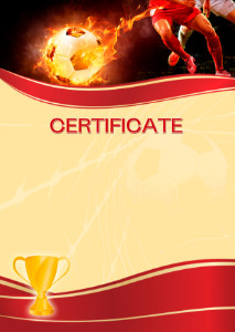 
Certificate template «Football»