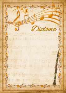 Diploma template «Clarinet»