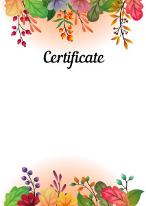 
Certificate template «Autumn fairy tale»