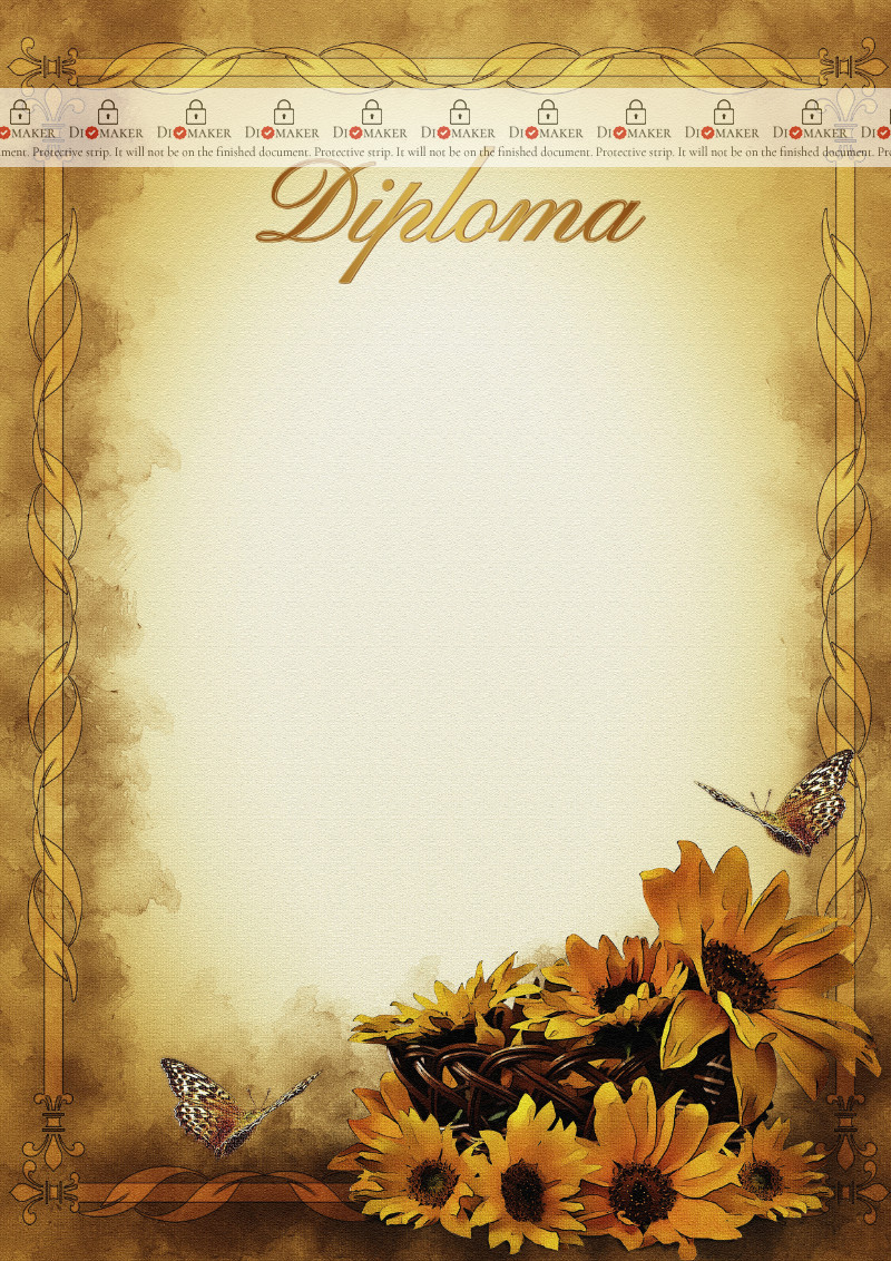 Diploma template «Warmth of the day»