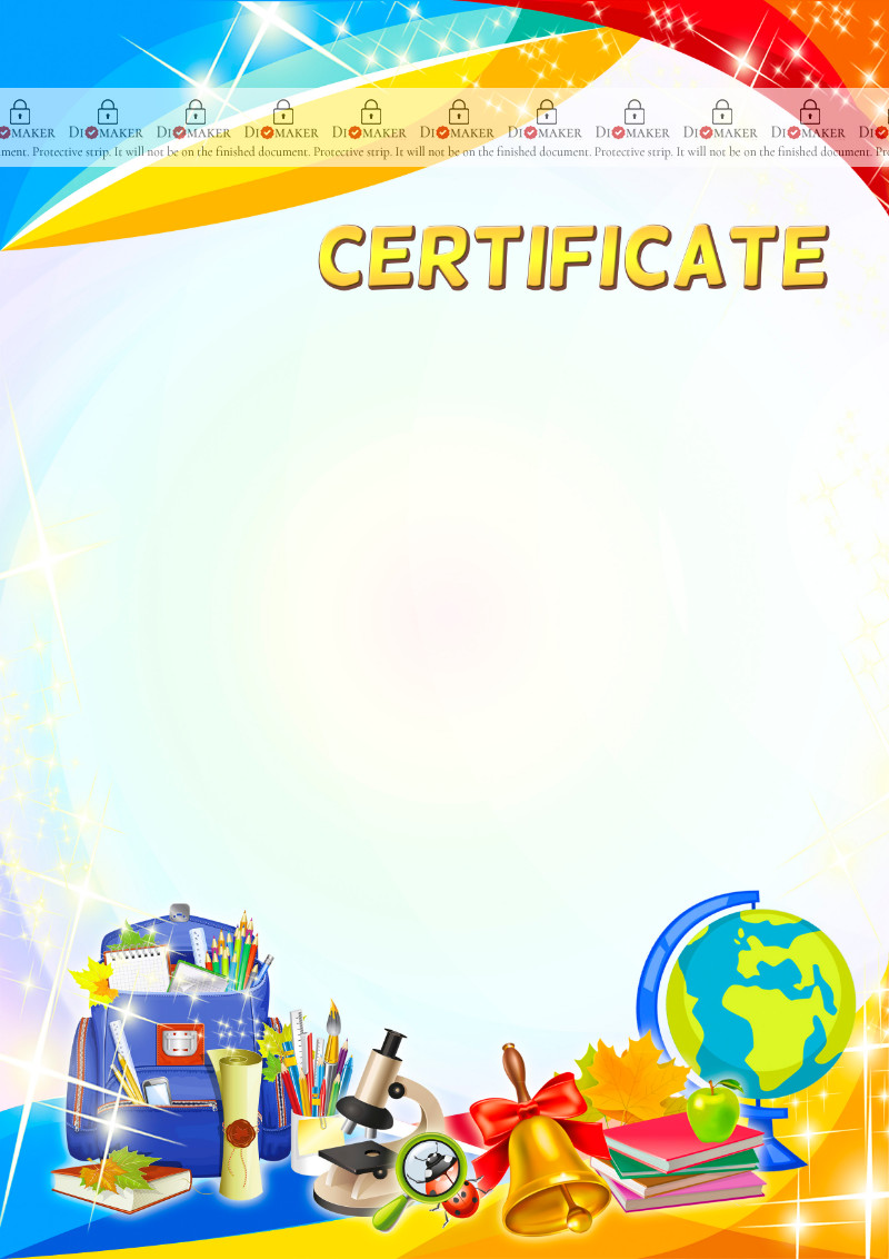 
Certificate template «Bright colors»