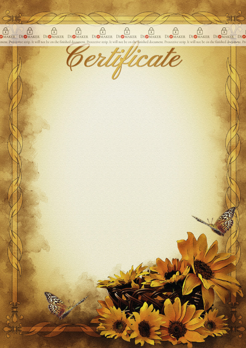 
Certificate template «Warmth of the day»