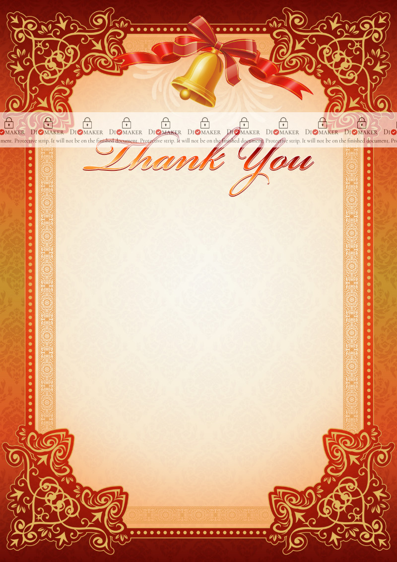 Thank You Card template «School bell»