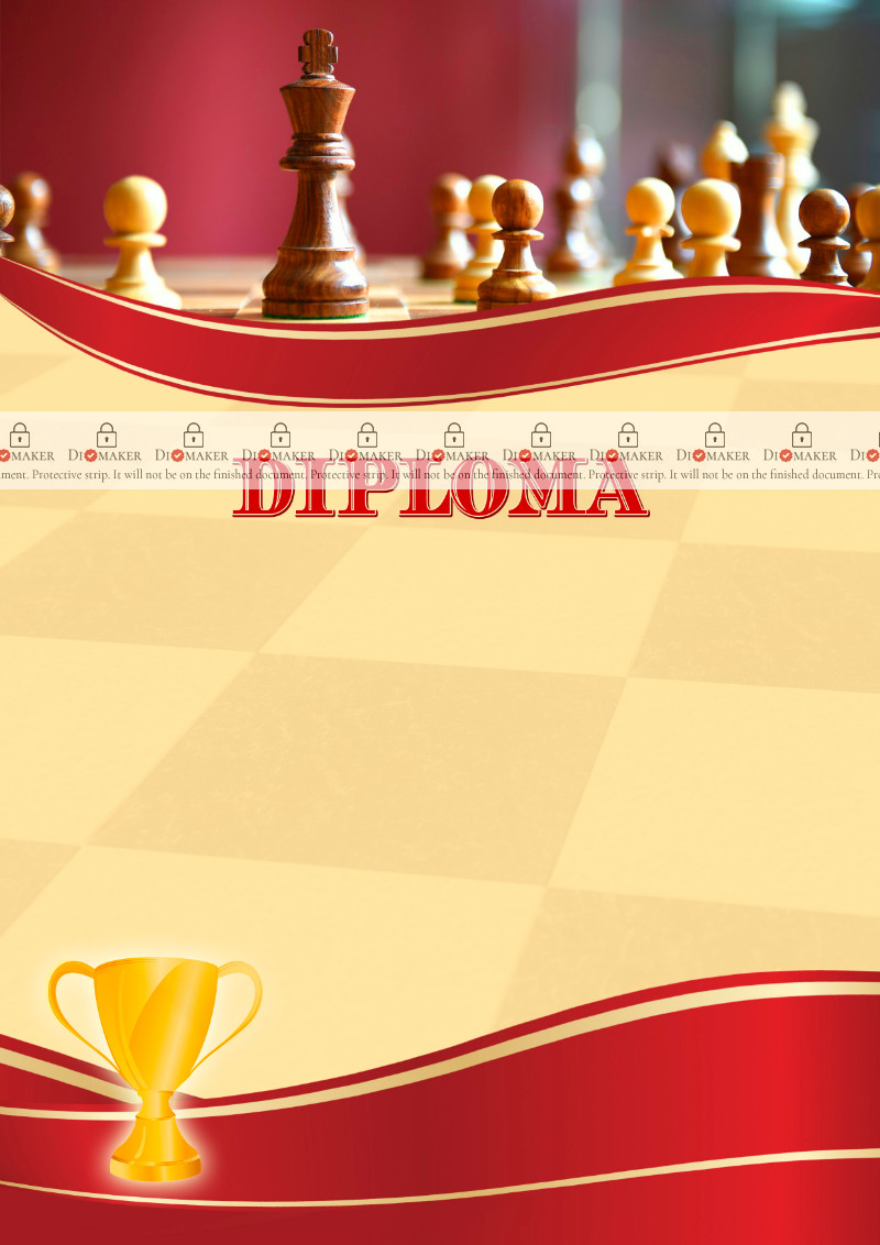 Diploma template «Chess»