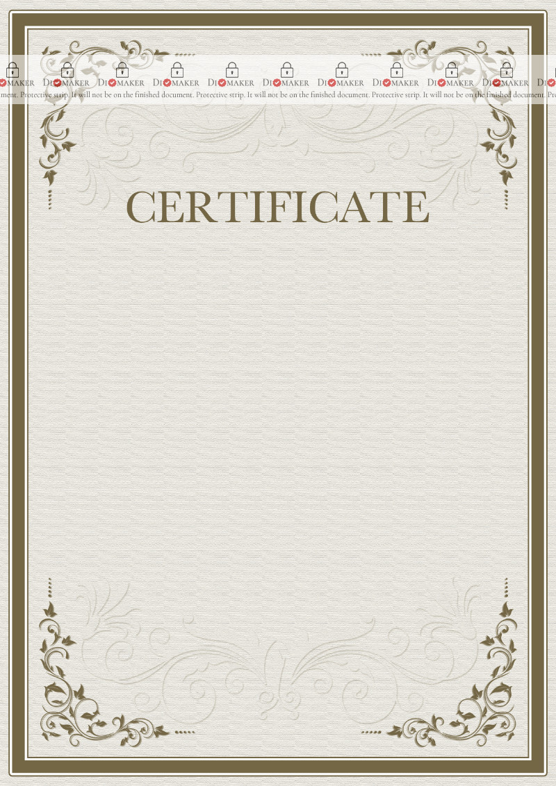 
Certificate template «Severity of patterns»