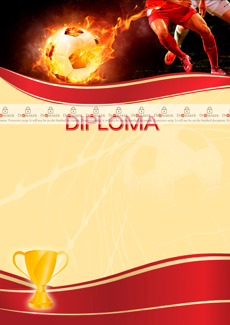 Diploma template «Football»