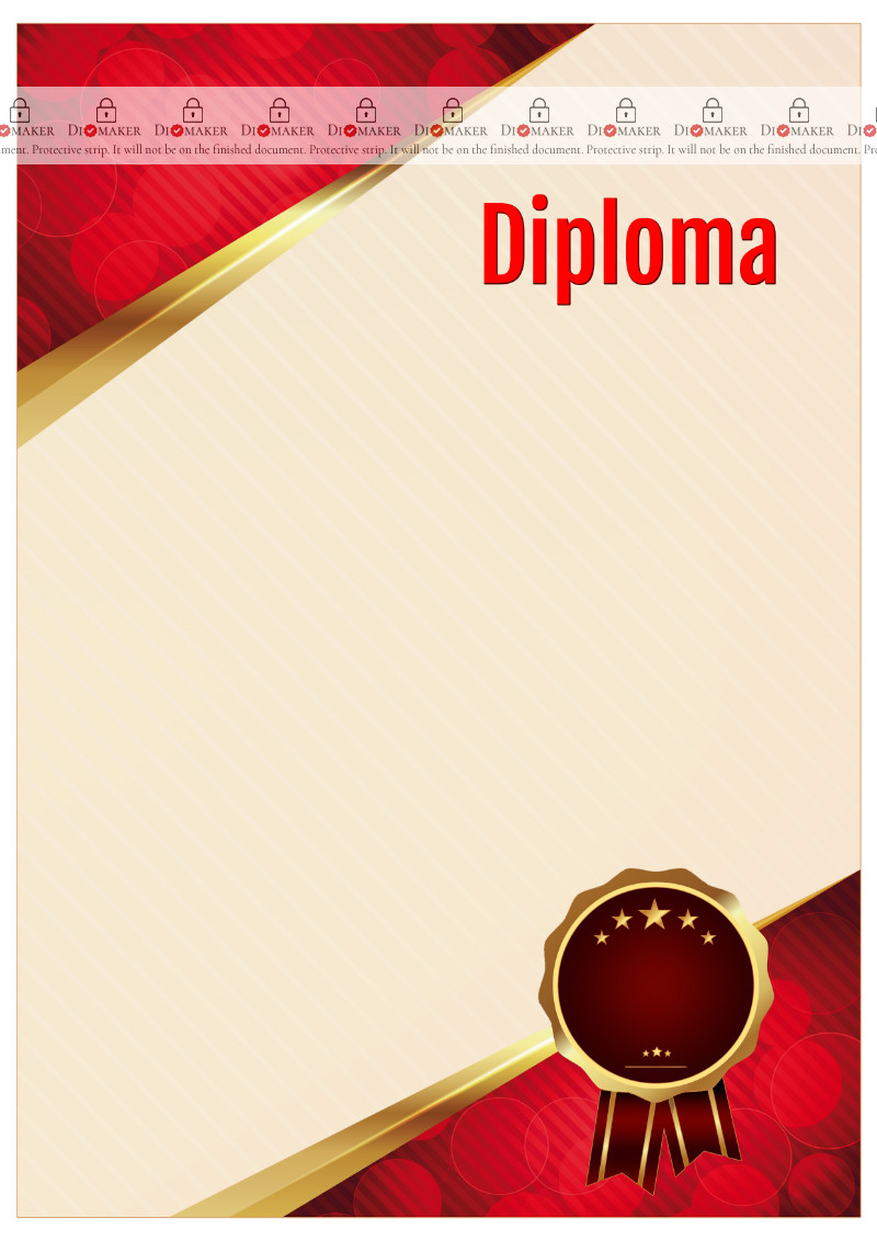 Diploma template «Shine ruby»