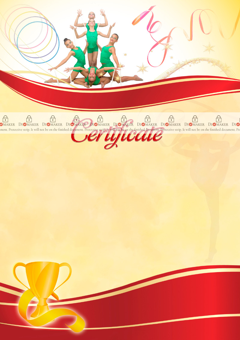 
Certificate template «Rhythmic gymnastics»
