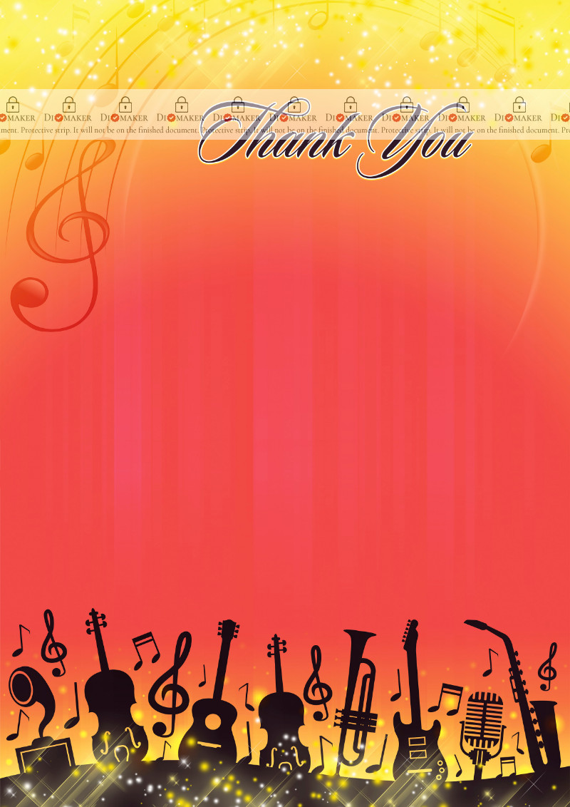 Thank You Card template «Juicy sound»
