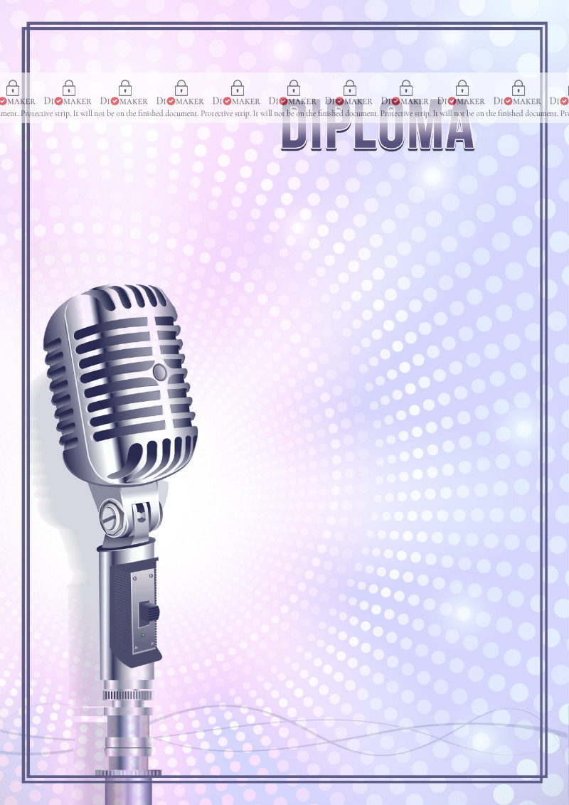 Diploma template «My voice»