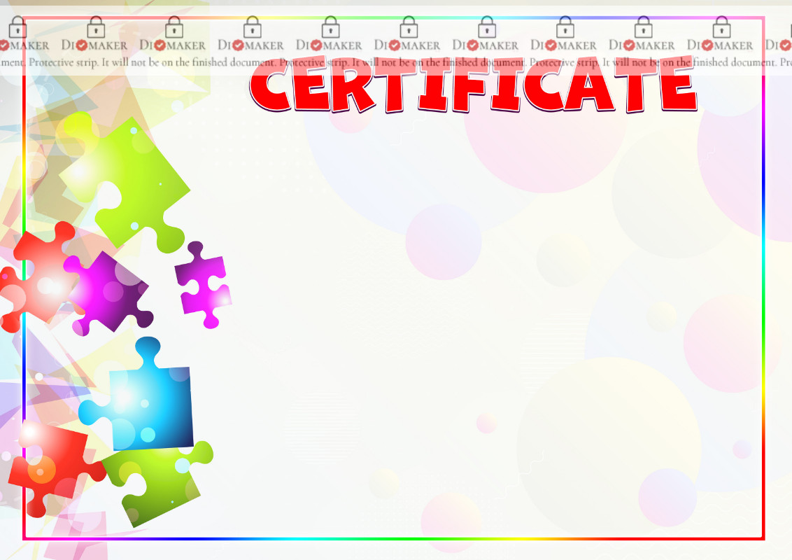 
Certificate template «Kaleidoscope of colors»