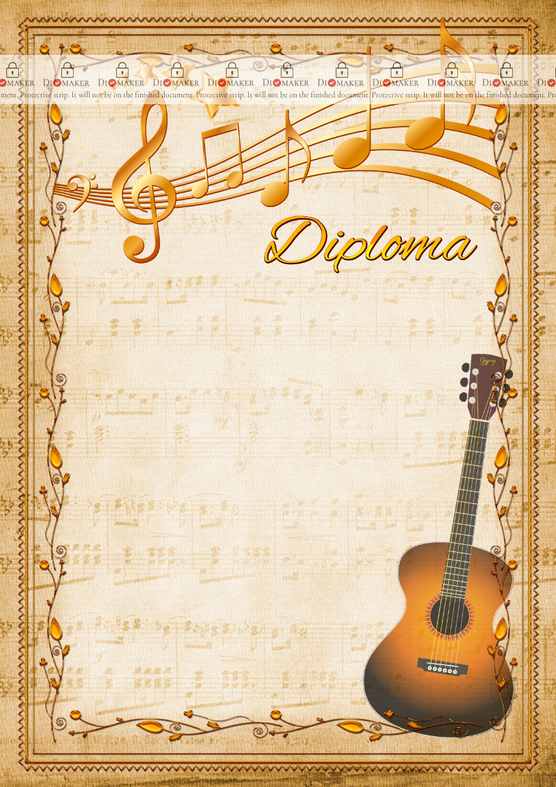 Diploma template «Guitar»
