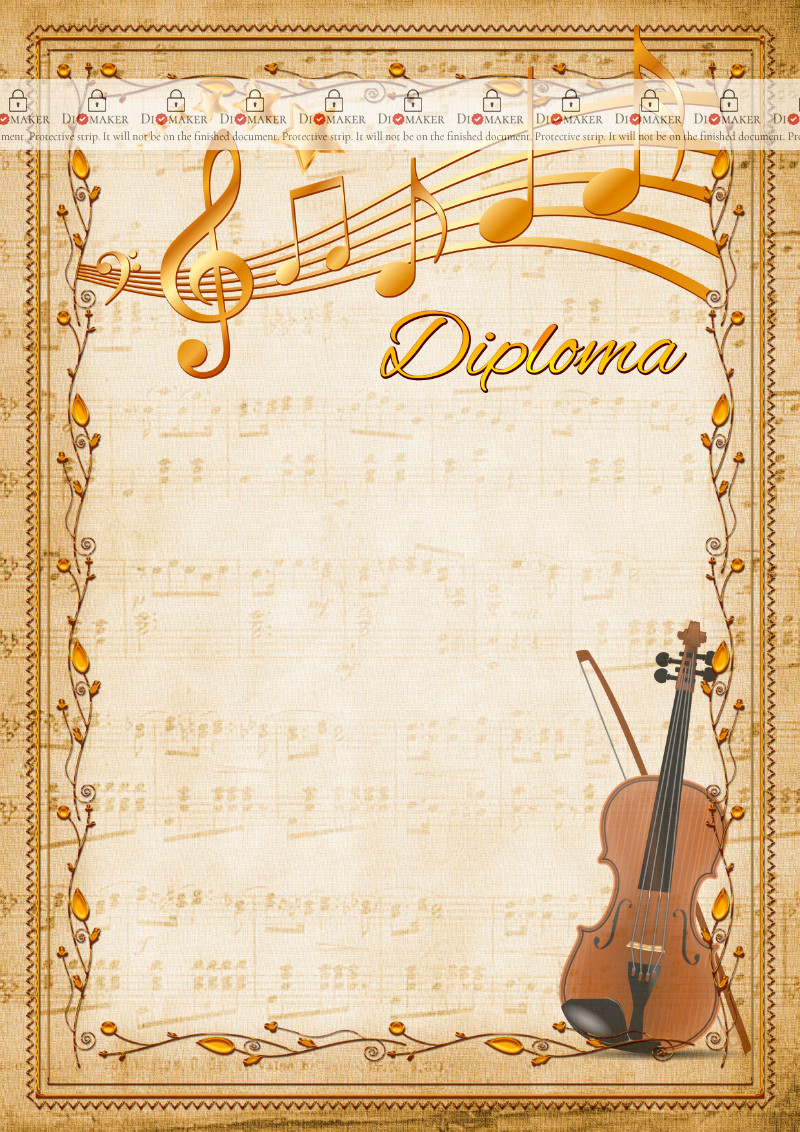 Diploma template «Violin»