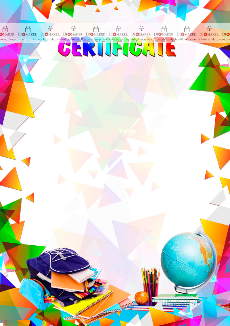 
Certificate template «Bright moment»