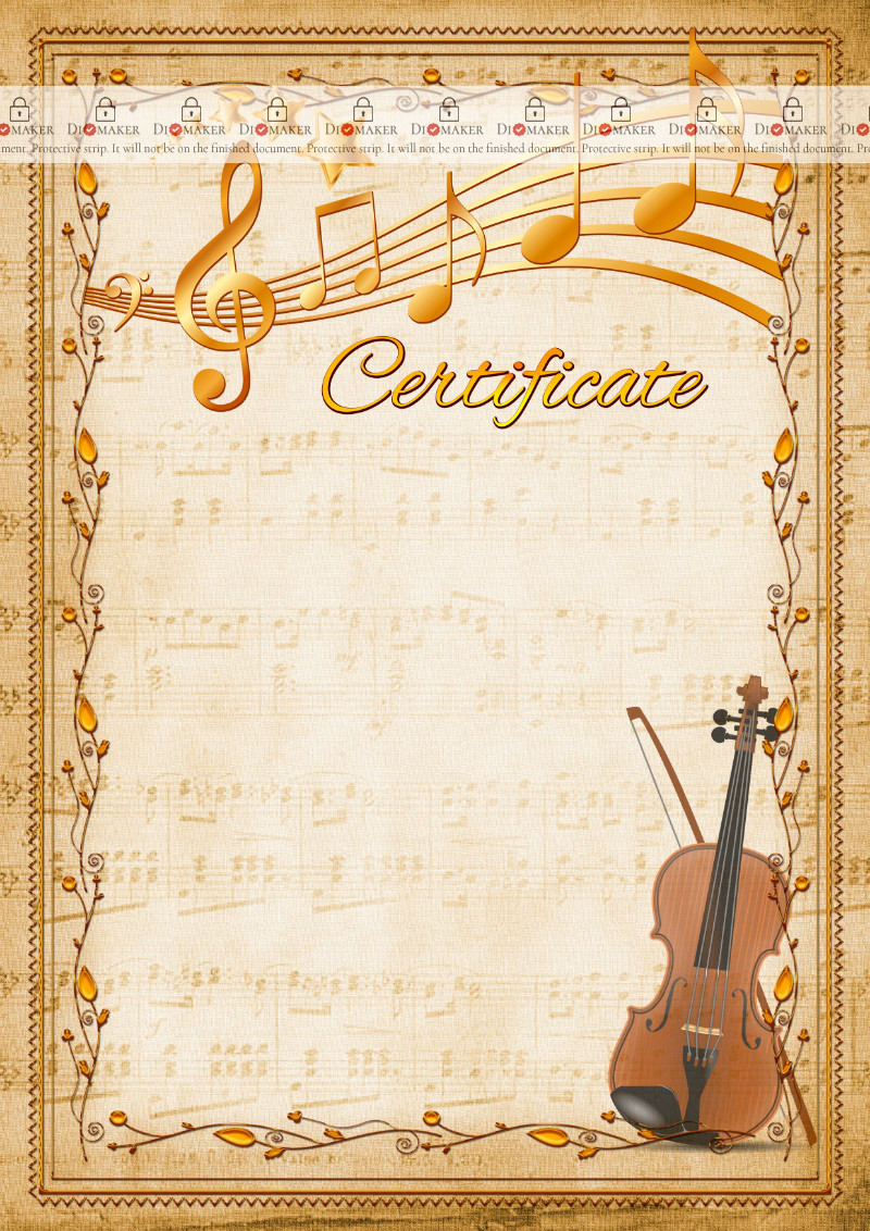 
Certificate template «Violin»