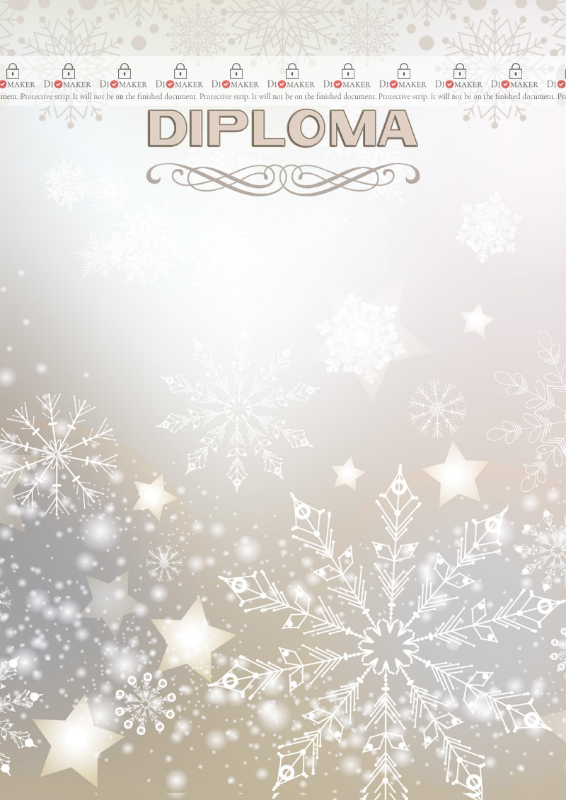 Diploma template «Snowflakes»