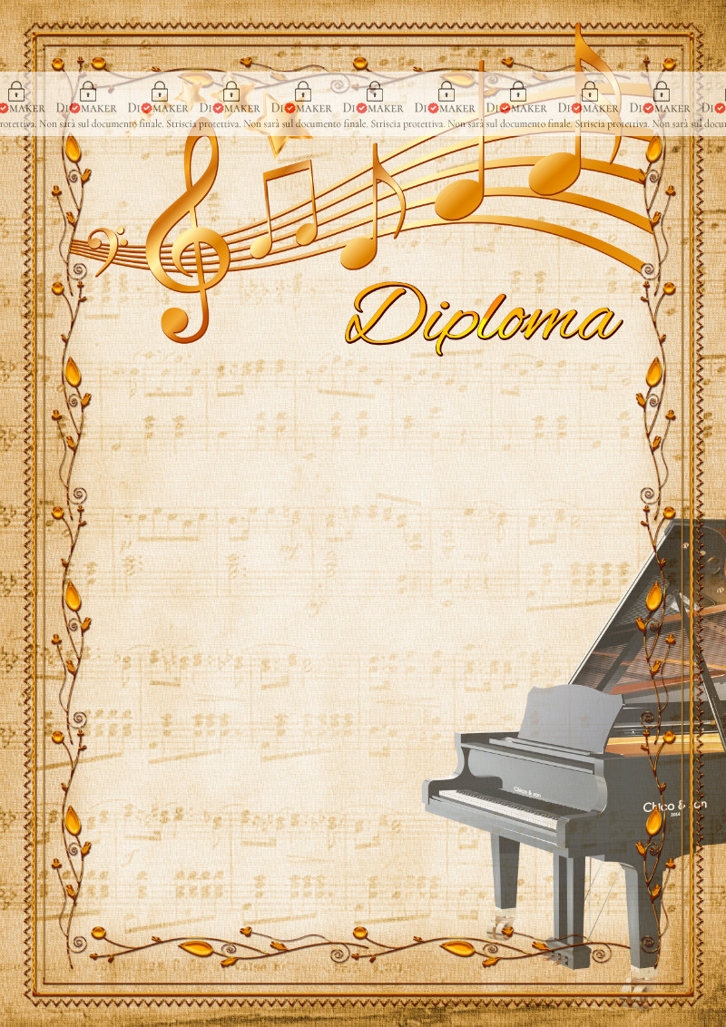 Modello di Diploma «Pianoforte a coda»