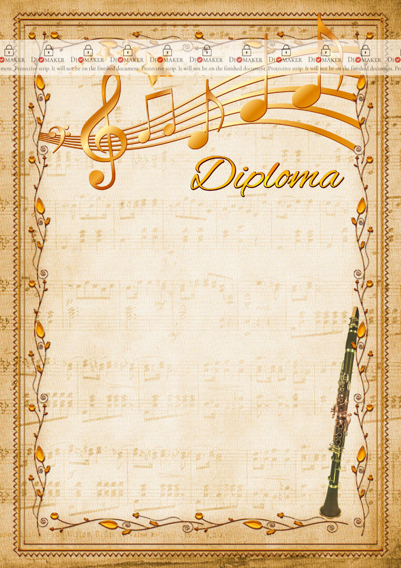 Diploma template «Clarinet»