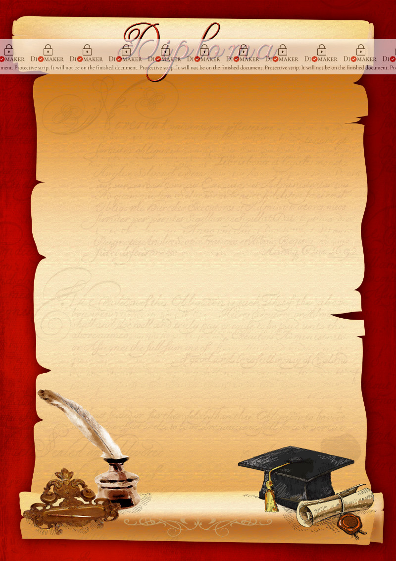 Diploma template «Letter»