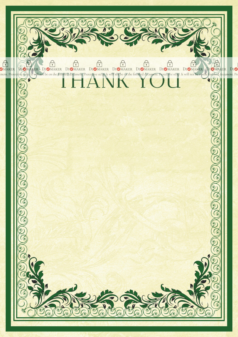 Thank You Card template «Vintage patterns»