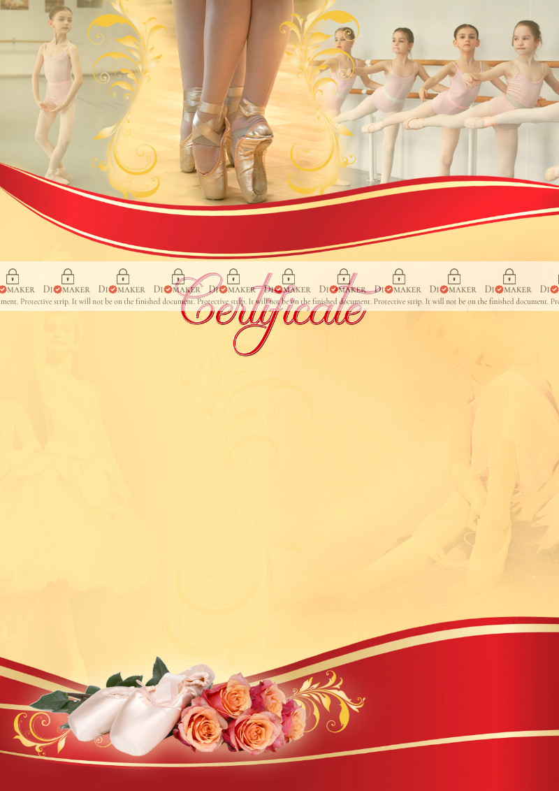 
Certificate template «Ballet school»