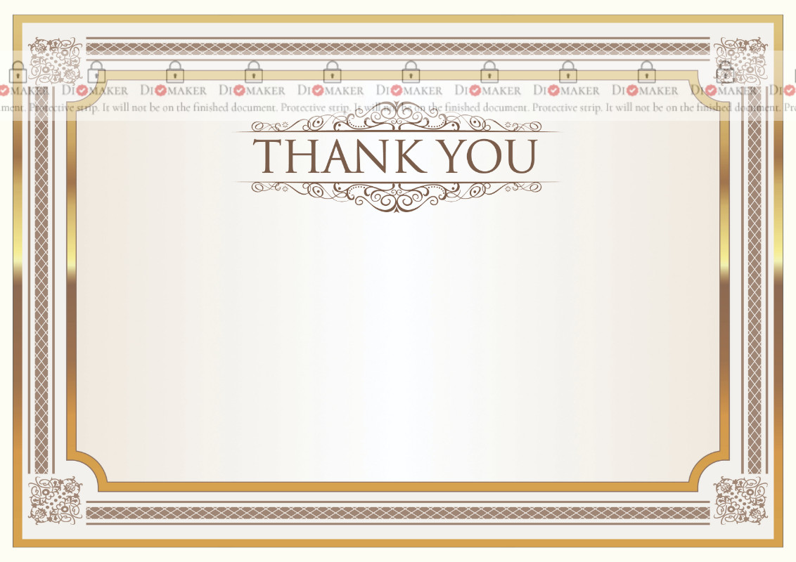 Thank You Card template «Shine» - DiMaker - Templates - Thank You Card Pertaining To Thank You Card Template Word